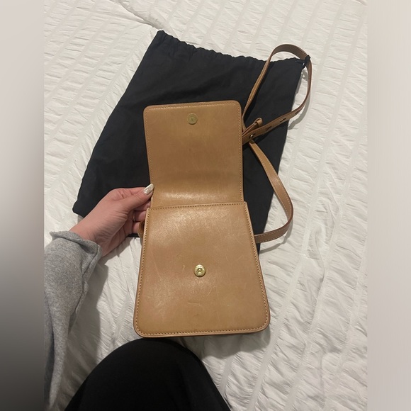 YSL Saint Laurent Kaia North/South Leather Shoulder bag vintage brown gold - Picture 5 of 6